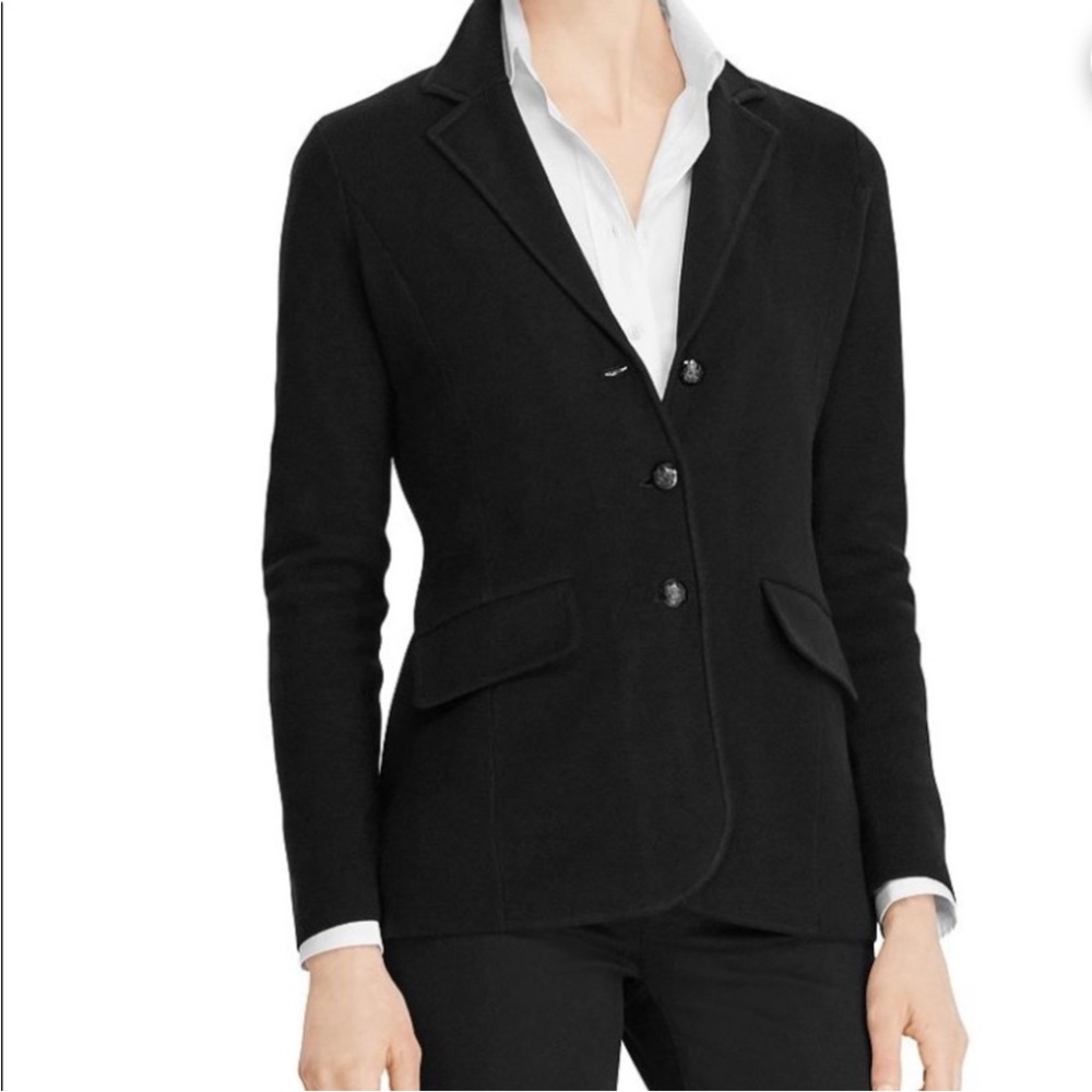 Ralph Lauren Classic Knit Black Blazer